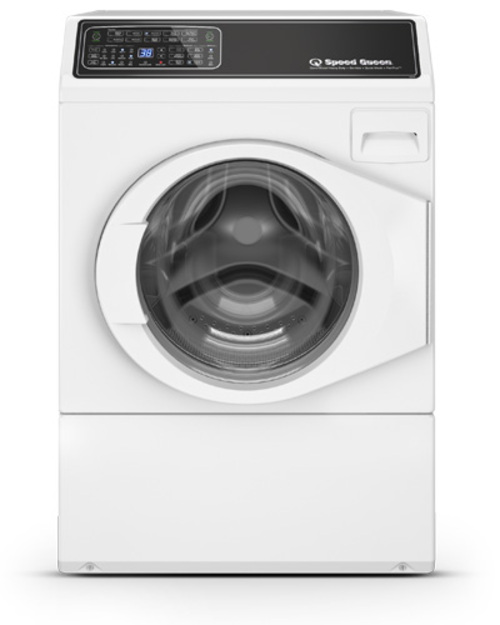 Speed Queen 智慧型高效能商用滾筒洗衣機－前控AFNE9BSP(白色)+基本安裝示意圖