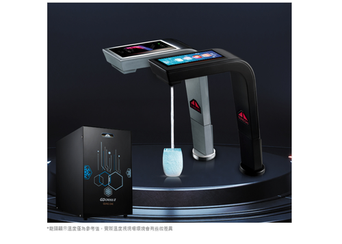 宮黛 GD-CROSS III 新櫥下全智慧互動式冰冷熱三溫飲水機(紳士銀/睿智黑)GD濾心+基本安裝示意圖