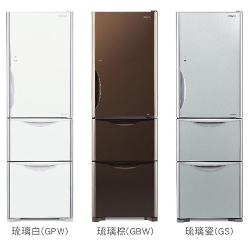 HITACHI 日立 331公升三門變頻電冰箱 RG36B琉璃棕/琉璃白/琉璃瓷+基本安裝示意圖