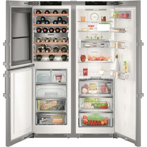 LIEBHERR SBSes8486 643L 獨立式BioFresh冰箱+酒櫃+基本安裝示意圖
