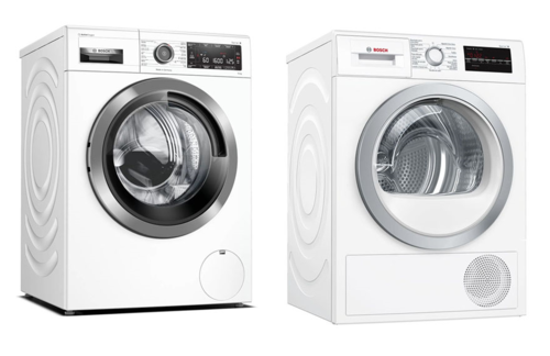 BOSCH博世活氧除菌滾筒洗衣機WAX32LH0TC(歐規10KG)+WTG86404TC(歐規9KG)冷凝式乾衣機贈:BOSCH專用堆疊架+基本安裝