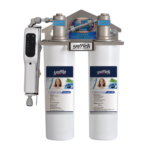 亞爾浦-日本系列櫥下型家用二道式生飲淨水器+紫外線殺菌器WF-623UV+基本安裝示意圖