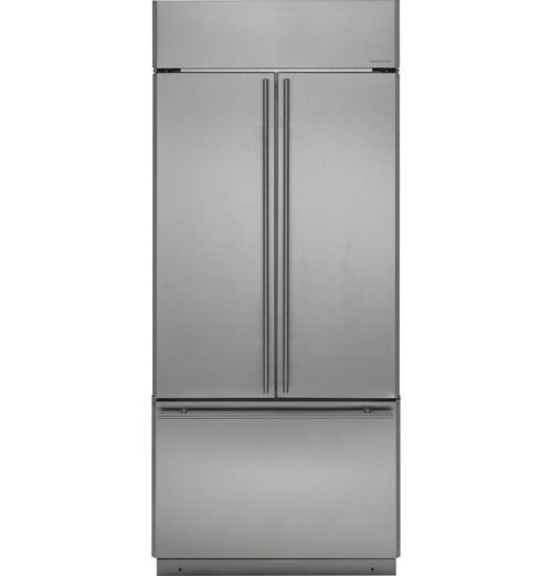 美國GE奇異 Monogram 609L崁入式法式門冰箱-不銹鋼ZIPS360DNN示意圖