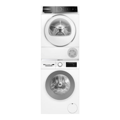 BOSCH 10公斤 去漬抗敏滾筒洗衣機 WGA15200TC +WQB245B0TC 9公斤 Heat Pump 速效乾衣機+基本安裝示意圖