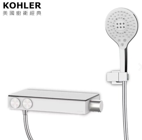 KOHLER-URBANITY恆溫浴缸淋浴龍頭(鉻色)示意圖