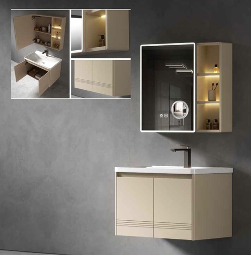 70CM-不鏽鋼LED鏡櫃/不鏽鋼浴櫃/不含龍頭示意圖