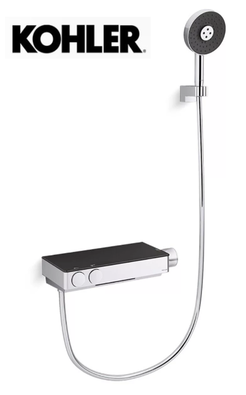 KOHLER × ANTHEM 恆溫浴缸淋浴龍頭(鉻色)示意圖