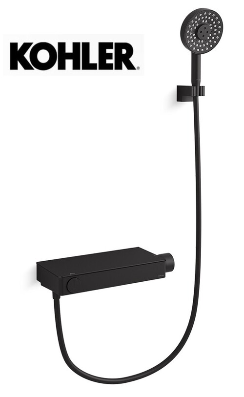 KOHLER × ANTHEM 恆溫淋浴龍頭(霧黑)示意圖