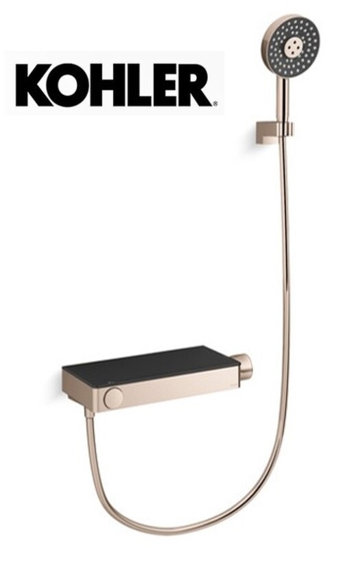 KOHLER × ANTHEM 恆溫淋浴龍頭(玫瑰金)示意圖