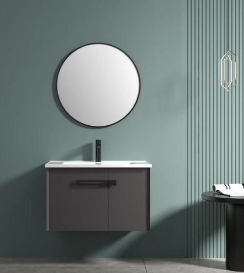 80CM-不鏽鋼圓鏡/不鏽鋼浴櫃/不含龍頭示意圖