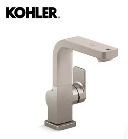 KOHLER-Parallel Grooming 檯面單槍可調節式龍頭(羅曼銀)示意圖