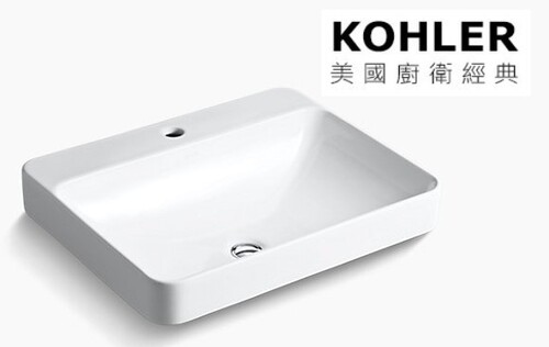 KOHLER-FOREFRONT 長方形獨立盆(白)示意圖