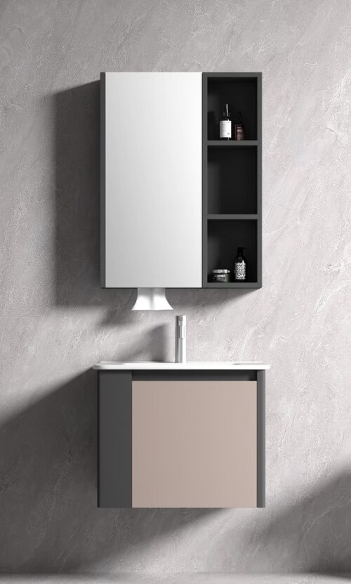 60CM-不鏽鋼鏡櫃/不鏽鋼浴櫃/不含龍頭示意圖