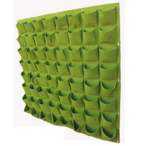 綠植牆美植袋 LxW:100X100(cm) 64孔示意圖