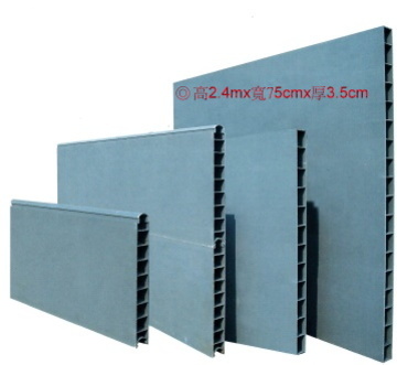 PVC隔間板/每片(高2.4Mx寬75cmx厚3.5cm) - PVC Panel示意圖