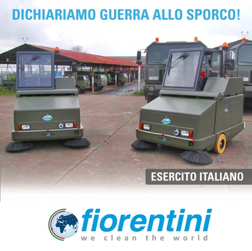 讓我們向泥土宣戰吧！Fiorentini也為義大利陸軍提供掃地機。