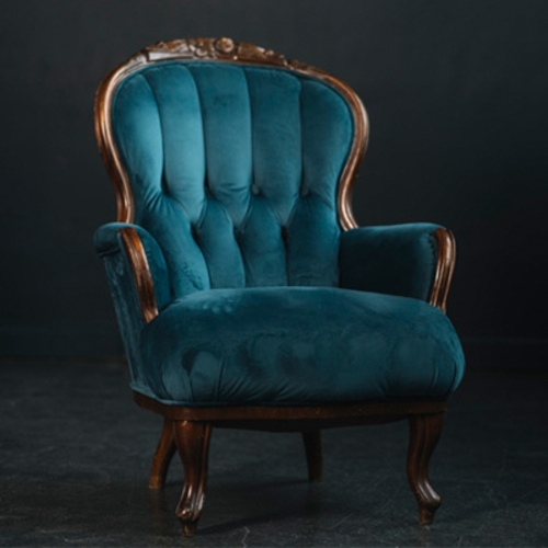 高級絨毛宮廷單人座椅示意圖