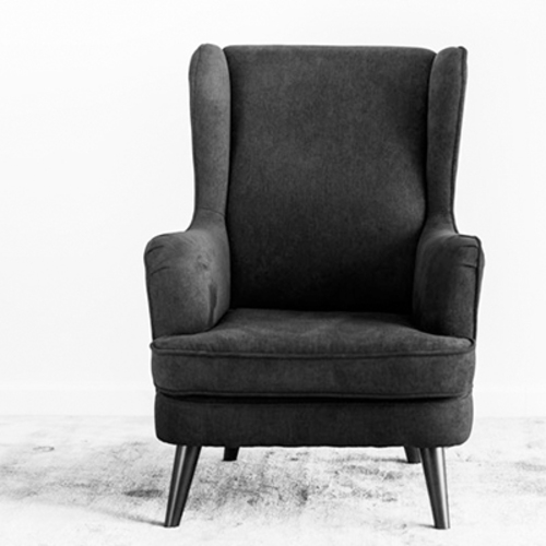 單人黑椅示意圖