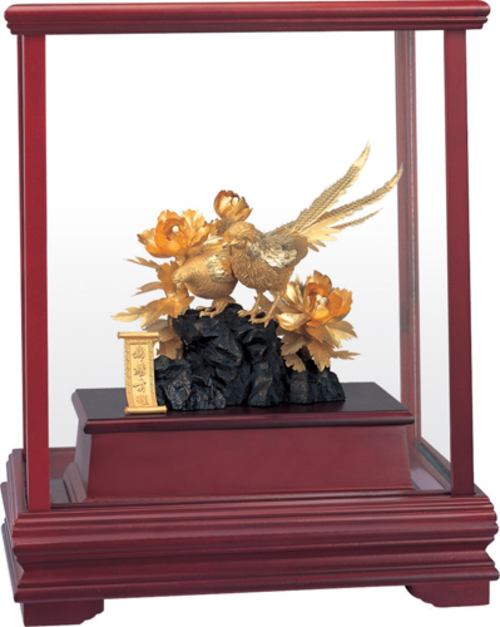 純金箔櫥窗藝術立體金箔畫-錦繡前程示意圖