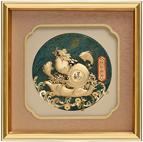 純金箔豐年藝術立體金箔畫-財富滿滿示意圖