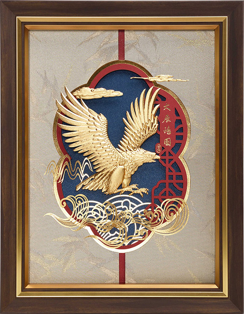 純金箔博雅系列藝術立體金箔畫-大展鴻圖示意圖