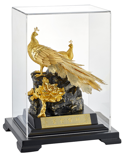 純金箔櫥窗藝術立體金箔畫-富貴吉祥B示意圖