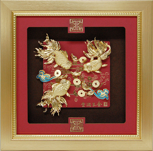 純金箔祥和藝術立體金箔畫-金玉滿堂示意圖