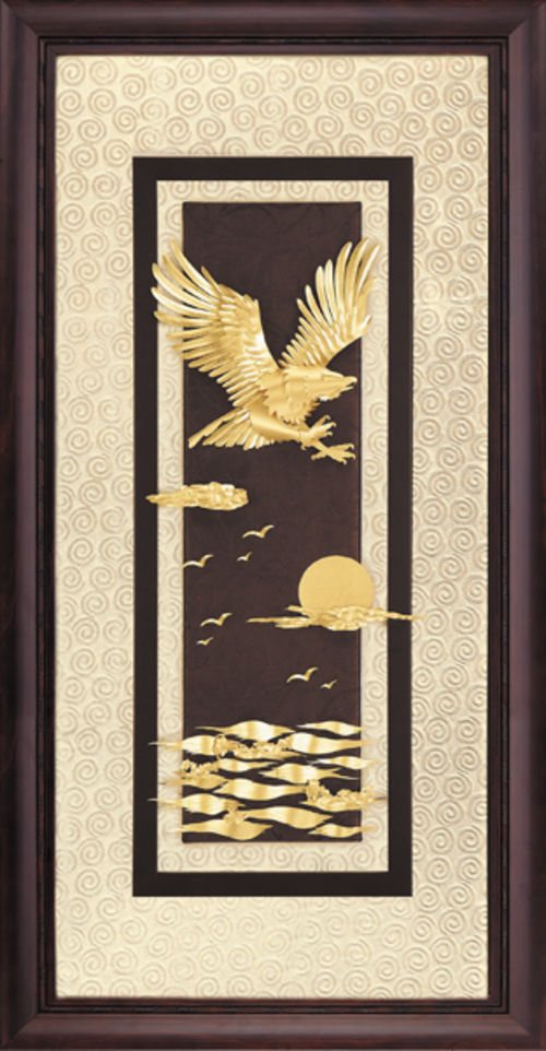 純金箔高昇藝術立體金箔畫-大展鴻圖示意圖