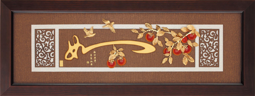 純金箔雲采藝術立體金箔畫-如意示意圖