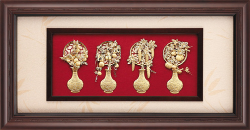 純金箔賜喜藝術立體金箔畫-豐收示意圖