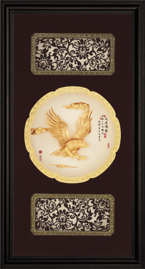 純金箔圓滿藝術立體金箔畫-大展鴻圖示意圖