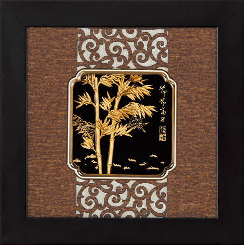 純金箔雲采藝術立體金箔畫-節節高升(小)示意圖