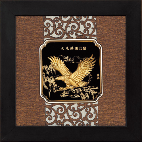 純金箔雲采藝術立體金箔畫-大展鴻圖(小)示意圖