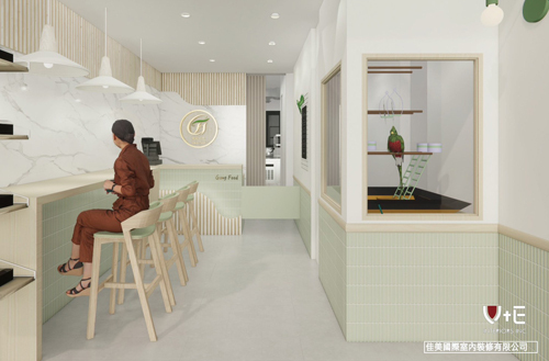 輕食餐廳3D模擬圖_新竹示意圖