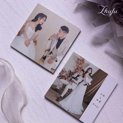 | 婚宴-少量方形小謝卡 | 相片謝卡 結婚謝卡 婚禮謝卡示意圖
