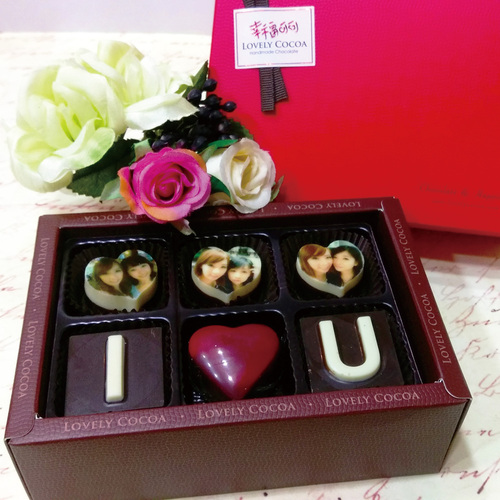 我愛你照片巧克力禮盒(6入)示意圖