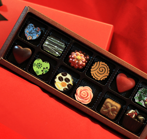 繽紛巧克力中禮盒12入示意圖