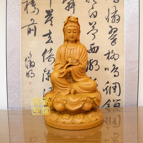 尺3如意觀音蓮花座-樟.本示意圖