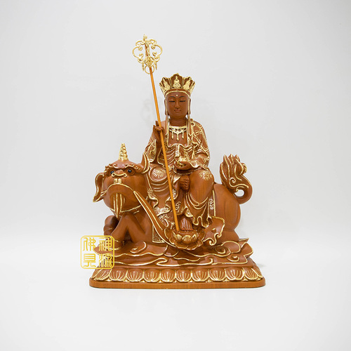 地藏王帶騎,尺3樟本描金示意圖