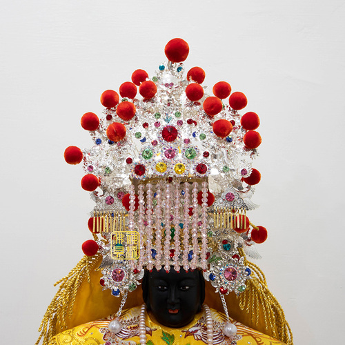 施華洛世奇媽祖帽7寸雙色1尺3用示意圖