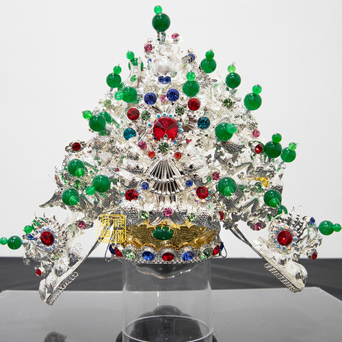 施華洛世奇王爺帽7寸銀.玉石示意圖