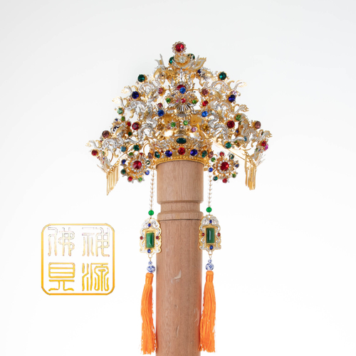 水鑽銅帽雙色王爺帽示意圖