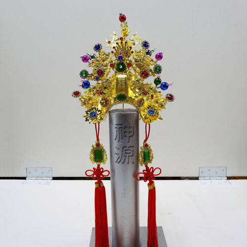 水鑽柳絲玄天上帝帽8寸金示意圖