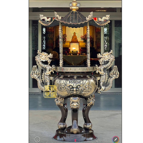 仿古五爪龍天公爐單層蓋，柱型2尺2示意圖