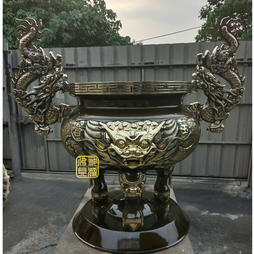 仿古五爪天公爐-三層底，龍尾上翹3尺示意圖