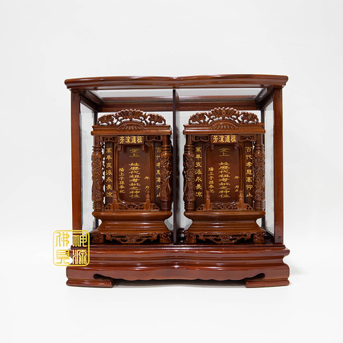 雙姓祖龕9寸花梨本色示意圖
