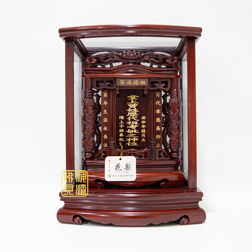 A級花梨雙柱祖龕1尺DZ示意圖