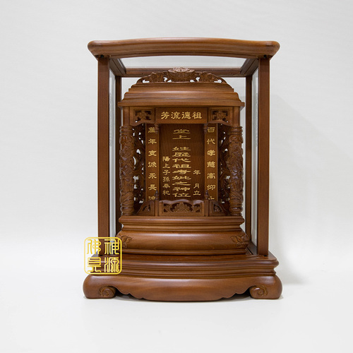 台灣手工檜木祖龕1尺綠檀色 RX示意圖