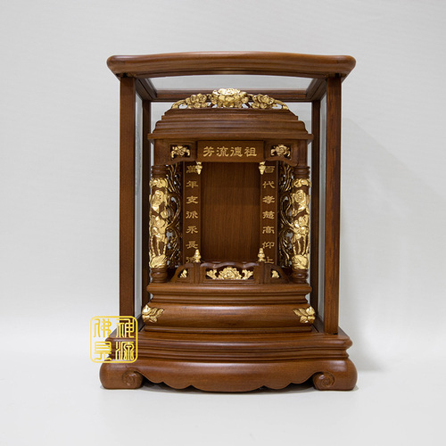 台灣檜木祖龕1尺綠/金  RX示意圖