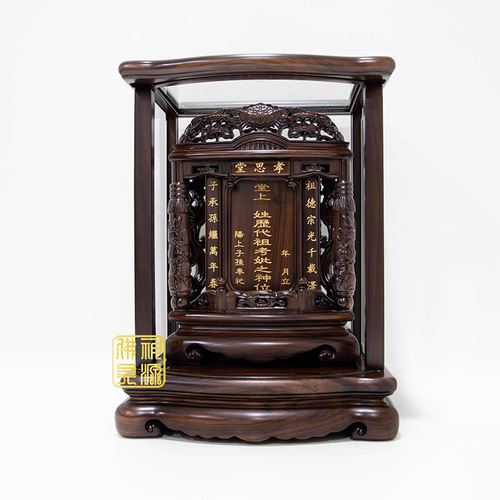 黑檀雙柱祖牌1尺 RX示意圖